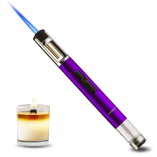 Honest Metal Refillable Lighter - Purple, Single Jet Flame, No Gas