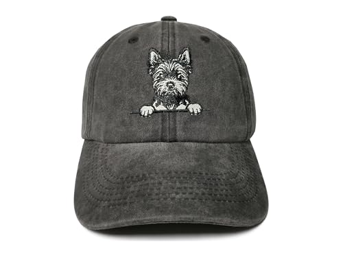 Yorkshire Terrier Embroidered Baseball Hat - One Size Black