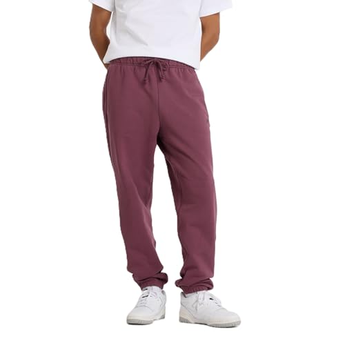 Men's French Terry Jogger Pants - Faded Plum Small - Comfortable Athletic Wear