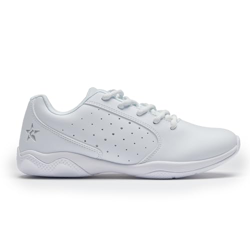 Rebel Athletic Rise White Cheer Shoes - Size 8, Stable Cushion Support