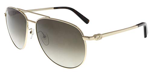 Unisex Aviator Sunglasses with Gold Finish and Havana Frames - 60mm