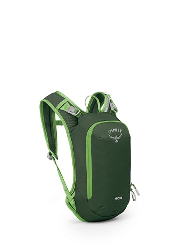 Osprey Moki Kids' Bike Hydration Pack - Green Canopy, 1.5L Reservoir, Kids 4-12