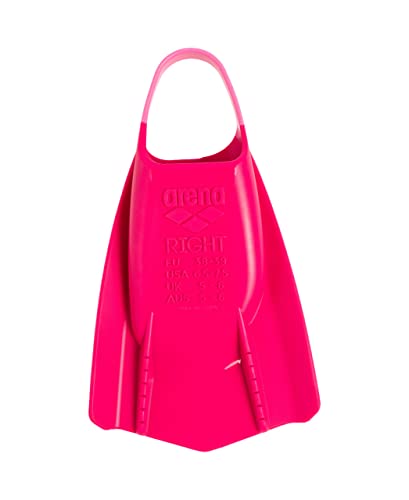 Arena Powerfin Pro II Swim Training Fins Pink 7.5-9 Unisex Silicone Short Blade