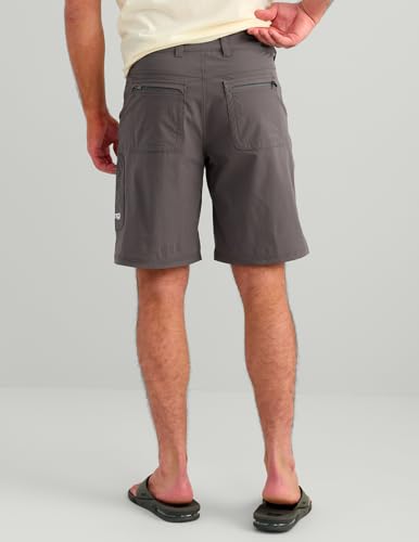 HUK Men's 10.5" Quick-Drying Fishing Shorts - Charcoal, Large