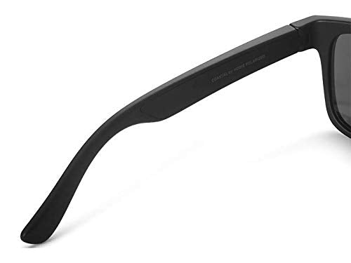 Hobie Coastal Float Polarized Sunglasses for Men and Women - Floating Frame, UV Protection, 54 mm, Outdoor Sunglasses Womens & Mens, Sport Lightweight & Durable - Satin Black Frame, Cobalt Mirror Lens