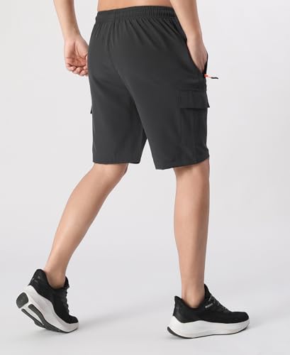 Boys Cargo Shorts - Quick Dry Lightweight Hiking Shorts with Zipper Pockets, Variation 11-12 Ll069l.blue