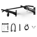 LIONSCOOL Multifunctional Wall Mounted Pull Up Bar with Pulley System - 48" with 16"/24" Spacing