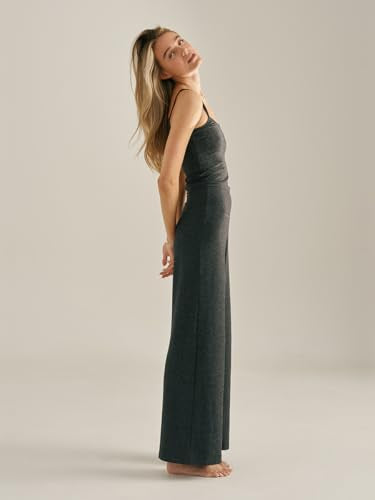 Outdoor Voices Women’s CloudKnit High-Rise Wide Leg Pants - Medium Charcoal