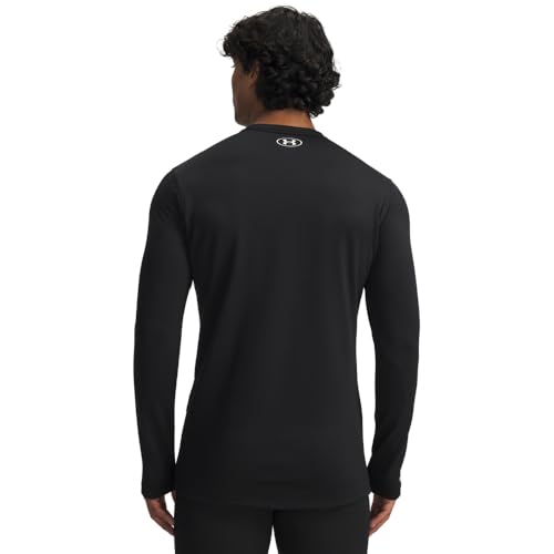 Under Armour Men's Packaged Base 4.0 Crew - Large, Black & White Cold Weather Baselayer