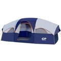 CAMPROS CP 8 Person Camping Tent with Room Divider, Rainfly, Blue, Weather-Resistant