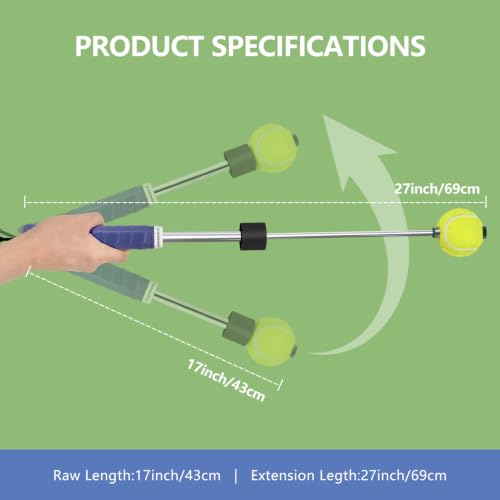 Tennis Swing & Serve Trainer with Rubber Grip - 510g/18oz for Advanced Players