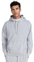 Men's Midweight Terry Hoodie - Heather Grey, Large - Casual Sweatshirt
