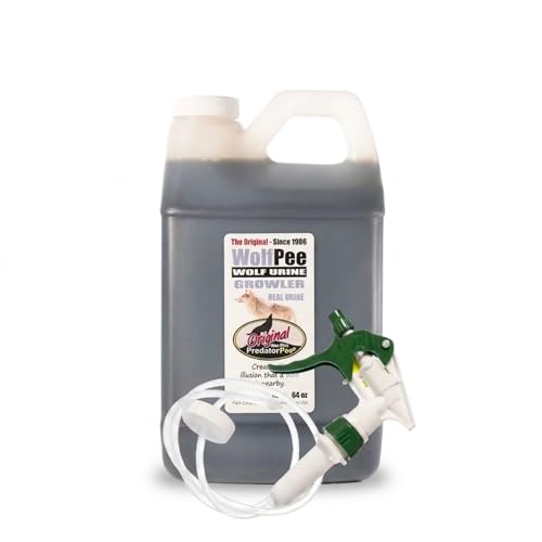 PredatorPee 100% Wolf Urine - Natural Predator Scent for Yard & Garden, 64 oz