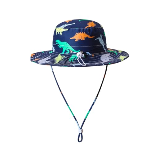 Toddler Boys' 3-Piece Rash Guard Swimsuit Set with Sun Hat - 3-4T, Orange Dinosaur