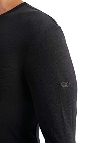 Icebreaker Men's 175 Merino Long Sleeve Crew Shirt X-Large Black