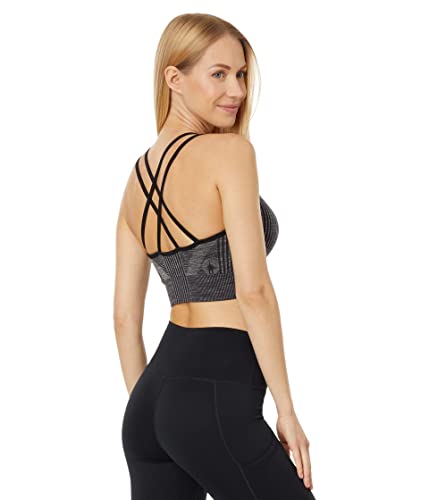 X-Large Women's Intraknit Strappy Support Bra - Black Heather