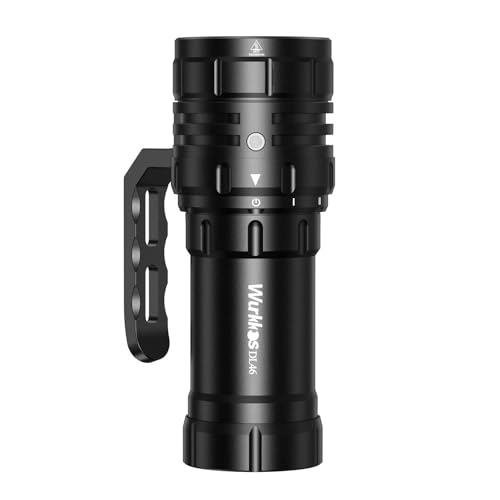 Wurkkos DL46 Black Dive Light 20,000 Lumens Waterproof Scuba Flashlight