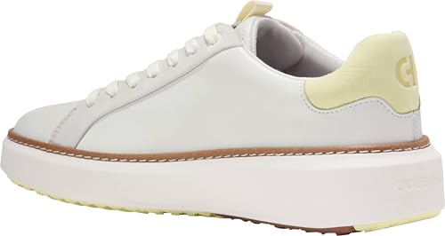Cole Haan Women's Grandpro Topspin Golf Shoes - 6 Wide Powder/Wax Yellow/Biscuit Waterproof