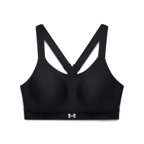 Under Armour Women's Continuum High Impact Sports Bra Medium Black Silver