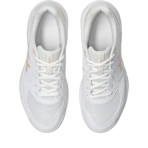 ASICS Women's Gel-Dedicate 9 Pickleball Tennis Shoes White/Champagne 8.5