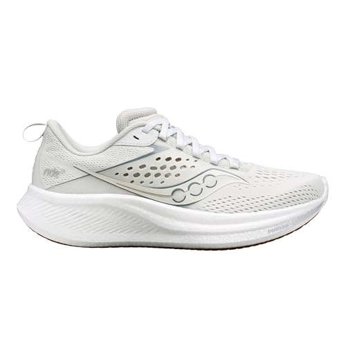 Saucony Women's Ride 17 Running Shoes - Pearl/Gum, Size 11