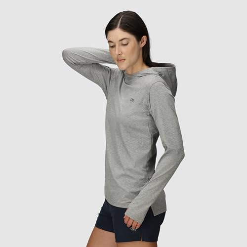 Outdoor Research Women's ActiveIce Spectrum Sun Hoodie Large Grey Heather - Sun Protection & Performance