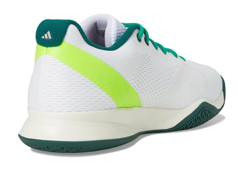 Adidas Men's Courtflash Pickleball Shoes White/Black/Collegiate Green - Lightweight, Durable Court Sport Footwear