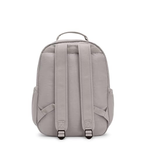 Kipling Women's Seoul 15" Laptop Backpack Grey Gris - Durable, Roomy & Protective Sleeve