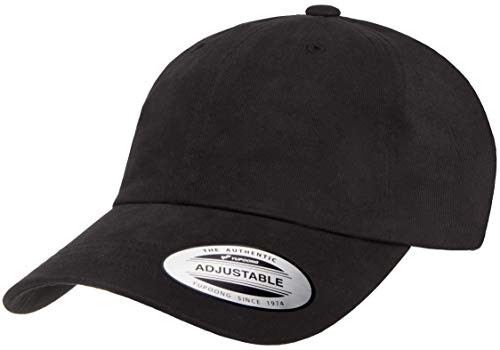 Unisex Cotton Twill Dad Cap - Black, One Size - Yupoong YP Classics Peached