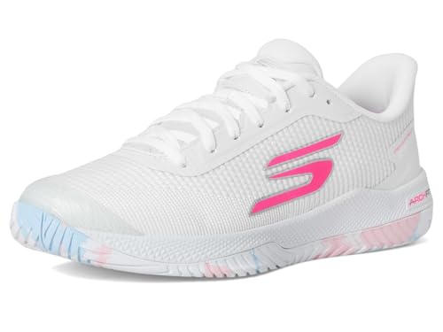 Skechers Women's Viper Court Pro 2.0 Sneakers - White Synthetic Textile, Multi Trim