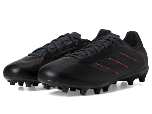 adidas Copa Pure 3 League Soccer Cleats Unisex-Adult 10.5 Women / 9.5 Men Black Carbon Red