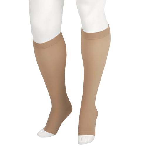 Juzo Soft 2001 Knee-High Compression Stockings 20-30 mmHg Open Toe Beige / 3 (III)