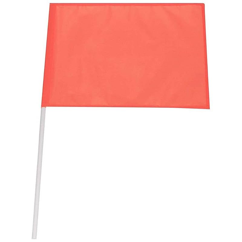 Seachoice Vinyl Water Ski Flag with 24in Pole, High-Visibility Orange Flag for Boating