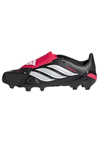 adidas Kids' League Predator Fold-Over Tongue Soccer Sneakers - Big Kid, Black/White/Lucid Red