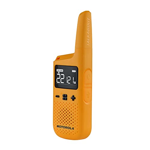 Motorola Solutions T380 Two-Way Radio 22 Channels, 25 Mile Range, Rechargeable, 2 Pack, Yellow