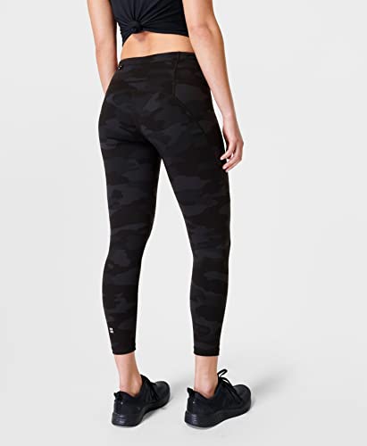 Sweaty Betty Women's Power 7/8 Workout Leggings with Side Pockets - Large Black Nubuck