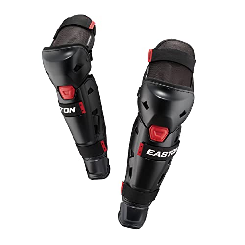Easton Hellcat Slowpitch Softball Leg Guards L/XL 16.5" Black - Pitcher & Fielder