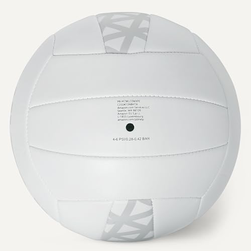 Indoor Outdoor Volleyball Size 5 with Pump - PVC Exterior, Reinforced Stitching