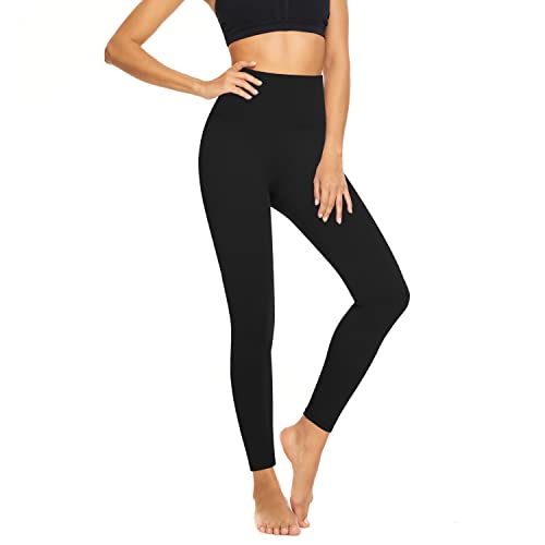 High Waisted Leggings for Women Large-X-Large Black - Tummy Control Yoga Pants