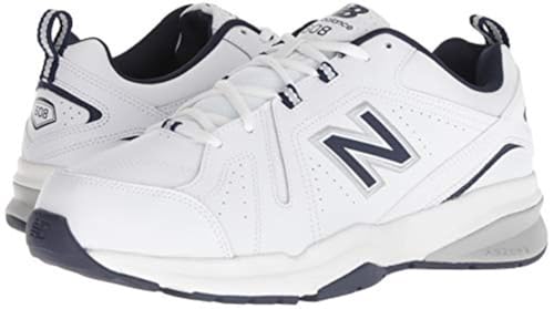 New Balance Men's 608 V5 Cross Trainer Shoes - 10.5 Wide White/Navy