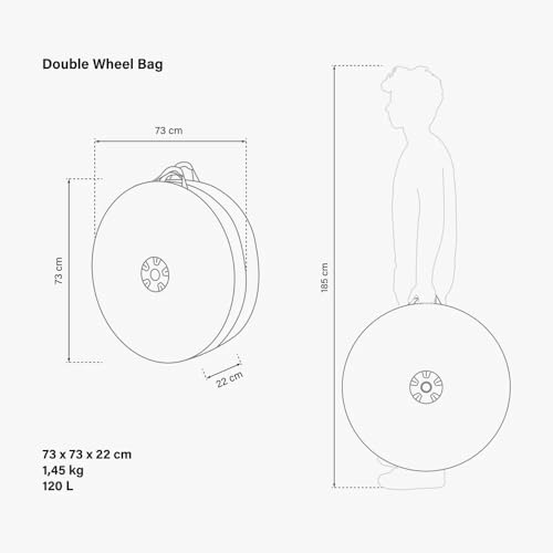 Bike Wheel Transport Bag - SciCon Porta 2 Wheels 73x82x3cm/26-Inch