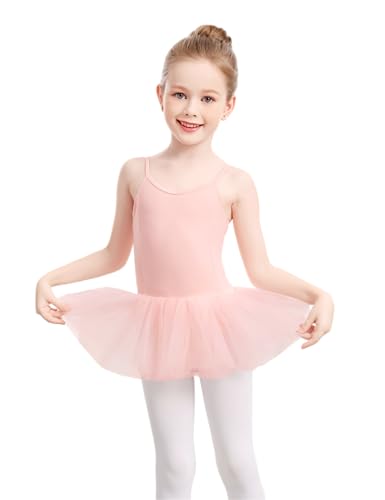 Toddler Girls Ballet Tutu Dress Skirted Leotard - 3T Ballet Pink Camisole Variation
