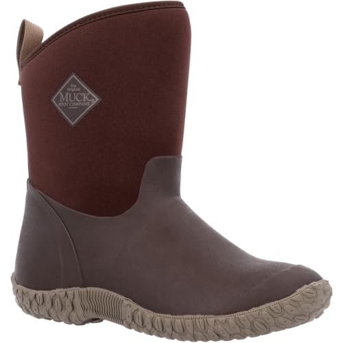 MUCK Women's Muckster II Mid Waterproof Rubber Work Boot - Brown, 9