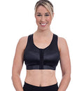 ENELL Women's Full Coverage Racerback Sports Bra Black 2 / Medium Support