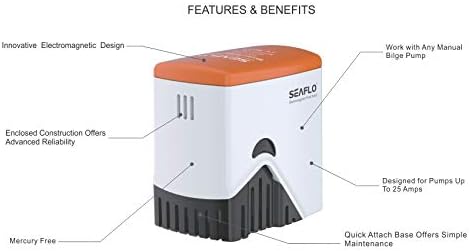 SEAFLO Heavy Duty Electromagnetic Bilge Pump Float Switch - Reliable Water Removal Solution