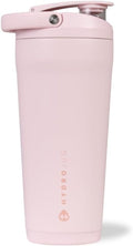 HydroJug 24 oz Stainless Steel Shaker - Insulated, Leakproof & BPA-Free - Silent Mixing Grate, Pink Sand