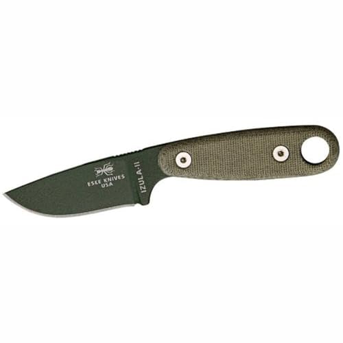 ESEE Izula-II Fixed Blade Knife OD Green Micarta Handle & Sheath