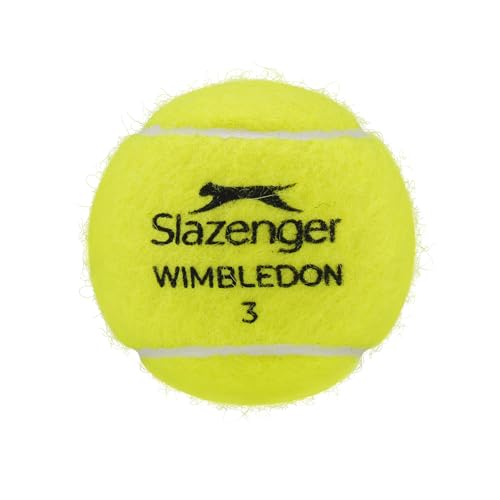 Slazenger Tennis Ball, Official Wimbledon Ball, ITF Approved, Metal tin (4 Balls)