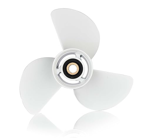13.5x15 Aluminum Alloy Boat Propeller for Yamaha Outboard Engines - White