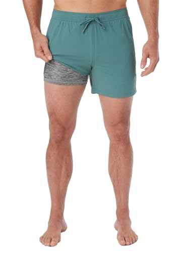 Fair Harbor Men's Seapine Bungalow Trunk - Large Relaxed-Fit Swim Shorts with Liner, 5-Inch Inseam, Anti-Chafe, Water-Resistant